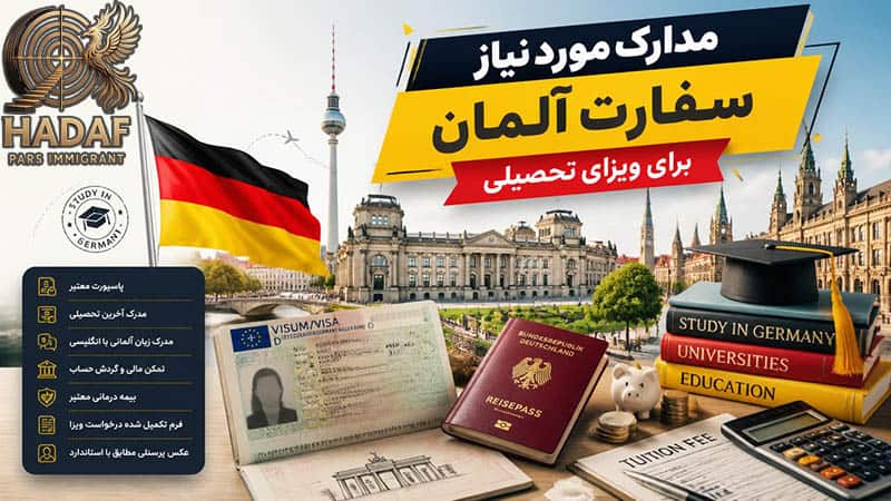 مدارک مورد نیاز سفارت آلمان برای ویزای تحصیلی