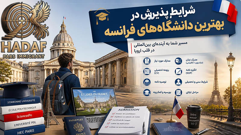 شرایط پذیرش در بهترین دانشگاههای فرانسه