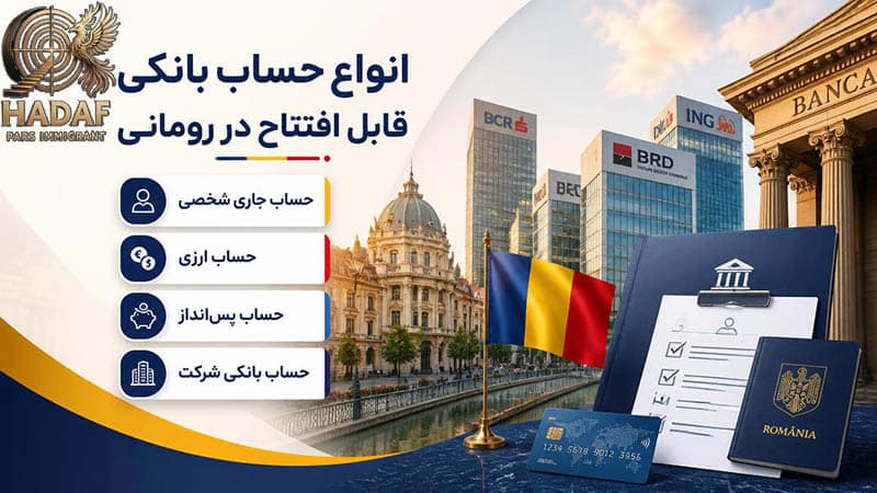 انواع حساب بانکی قابل افتتاح در رومانی